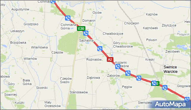 mapa Rożniatów-Kolonia, Rożniatów-Kolonia na mapie Targeo