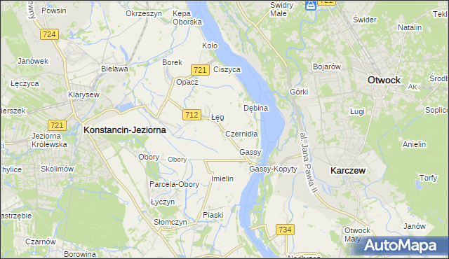mapa Czernidła, Czernidła na mapie Targeo