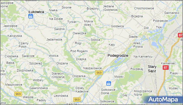mapa Juraszowa, Juraszowa na mapie Targeo