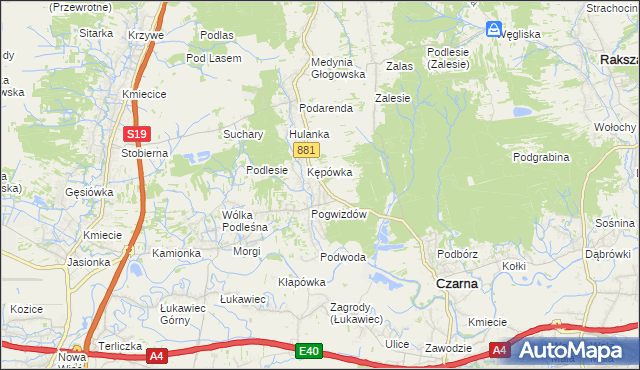 mapa Medynia Łańcucka, Medynia Łańcucka na mapie Targeo