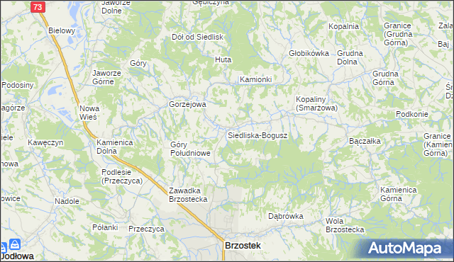 mapa Siedliska-Bogusz, Siedliska-Bogusz na mapie Targeo