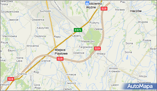 mapa Targowiska, Targowiska na mapie Targeo