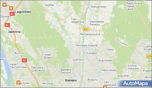 mapa Michałów-Grabina, Michałów-Grabina na mapie Targeo