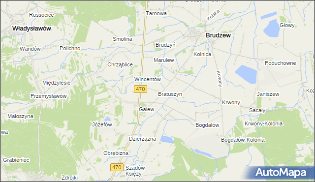 mapa Bratuszyn, Bratuszyn na mapie Targeo