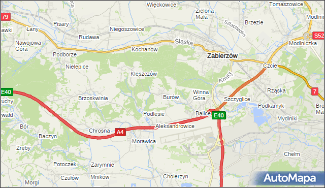 mapa Burów, Burów na mapie Targeo