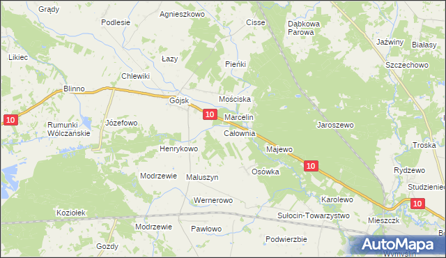 mapa Całownia, Całownia na mapie Targeo