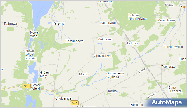 mapa Godziszewo gmina Siedlec, Godziszewo gmina Siedlec na mapie Targeo