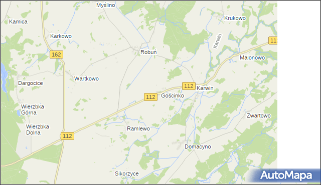 mapa Gościnko, Gościnko na mapie Targeo