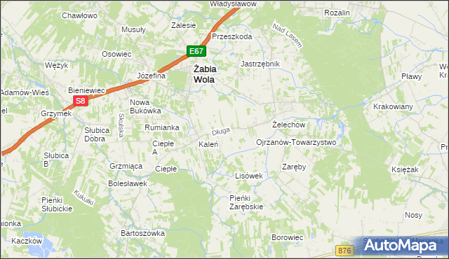 mapa Kaleń-Towarzystwo, Kaleń-Towarzystwo na mapie Targeo