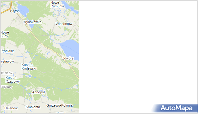 mapa Koszelówka gmina Łąck, Koszelówka gmina Łąck na mapie Targeo