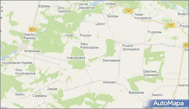 mapa Nowy Franciszków, Nowy Franciszków na mapie Targeo