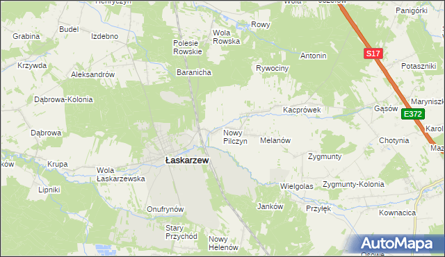 mapa Nowy Pilczyn, Nowy Pilczyn na mapie Targeo