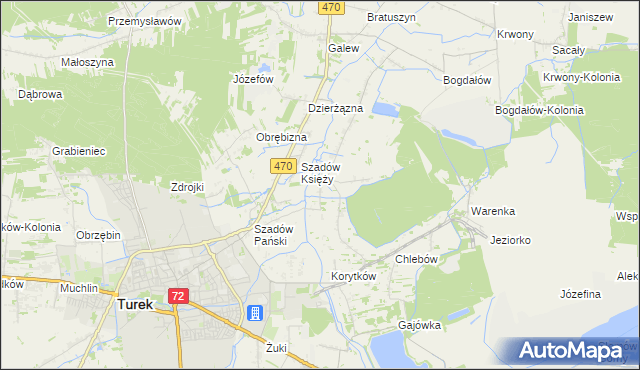 mapa Pęcherzew, Pęcherzew na mapie Targeo