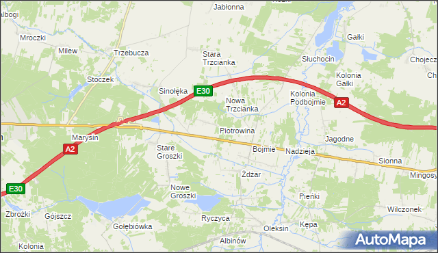 mapa Piotrowina, Piotrowina na mapie Targeo