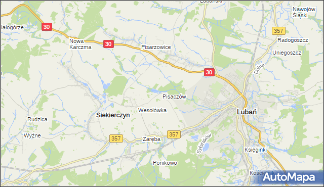 mapa Pisaczów, Pisaczów na mapie Targeo