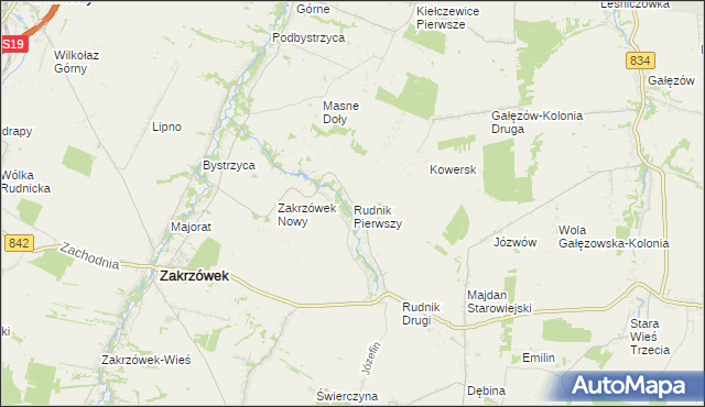 mapa Rudnik Pierwszy, Rudnik Pierwszy na mapie Targeo