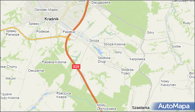 mapa Słodków Drugi, Słodków Drugi na mapie Targeo