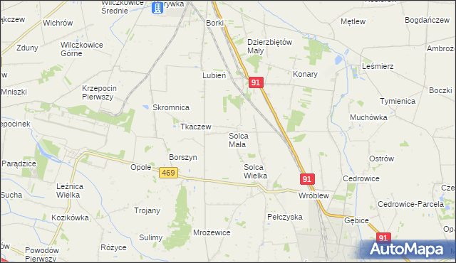 mapa Solca Mała, Solca Mała na mapie Targeo