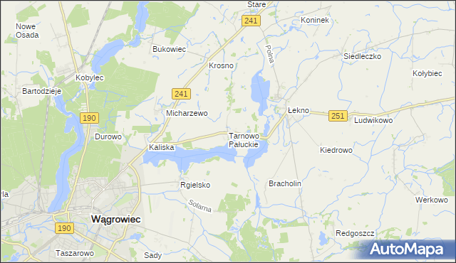 mapa Tarnowo Pałuckie, Tarnowo Pałuckie na mapie Targeo