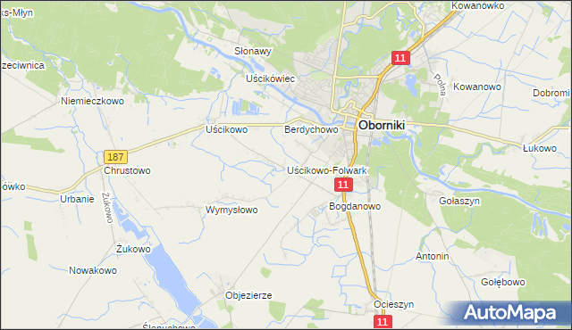 mapa Uścikowo-Folwark, Uścikowo-Folwark na mapie Targeo