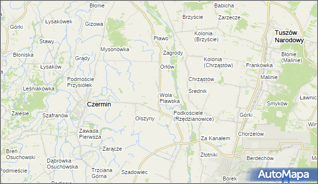 mapa Wola Pławska, Wola Pławska na mapie Targeo