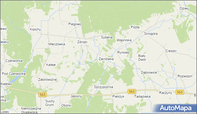 mapa Żarnówka gmina Lubowidz, Żarnówka gmina Lubowidz na mapie Targeo