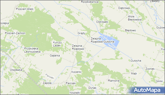 mapa Żelazna Prywatna, Żelazna Prywatna na mapie Targeo