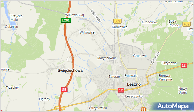 mapa Maryszewice, Maryszewice na mapie Targeo