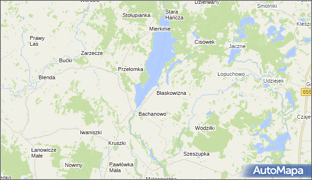 mapa Błaskowizna, Błaskowizna na mapie Targeo