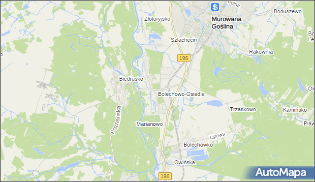 mapa Bolechowo-Osiedle, Bolechowo-Osiedle na mapie Targeo