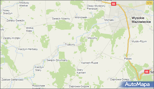 mapa Dąbrowa-Dzięciel, Dąbrowa-Dzięciel na mapie Targeo