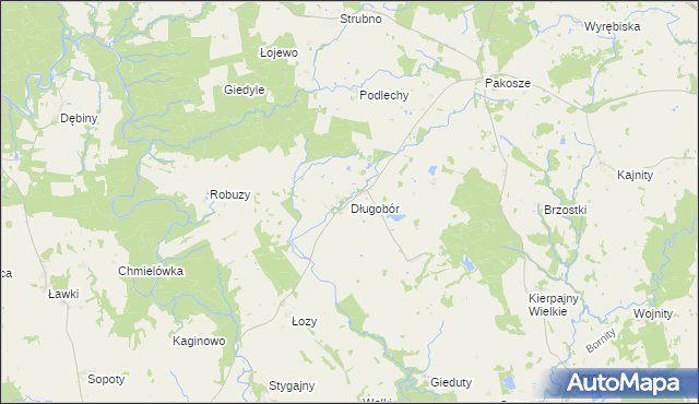 mapa Długobór, Długobór na mapie Targeo