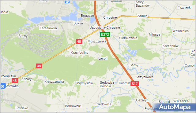 mapa Lasoń, Lasoń na mapie Targeo