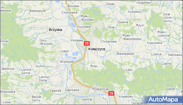 mapa Nawsie Kołaczyckie, Nawsie Kołaczyckie na mapie Targeo