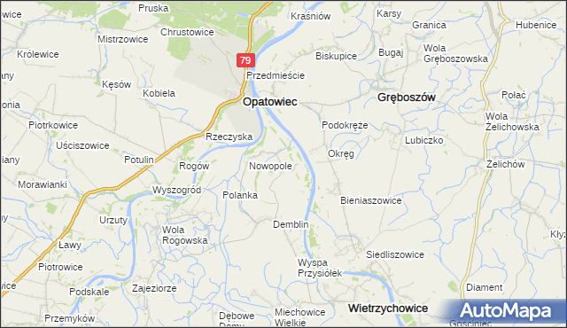 mapa Pałuszyce, Pałuszyce na mapie Targeo