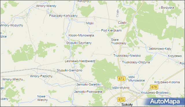 mapa Truskolasy-Wola, Truskolasy-Wola na mapie Targeo