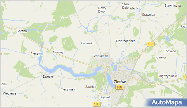 mapa Wielatowo, Wielatowo na mapie Targeo