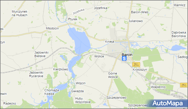 mapa Wolice, Wolice na mapie Targeo