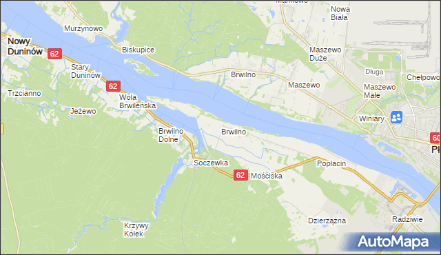 mapa Brwilno gmina Nowy Duninów, Brwilno gmina Nowy Duninów na mapie Targeo