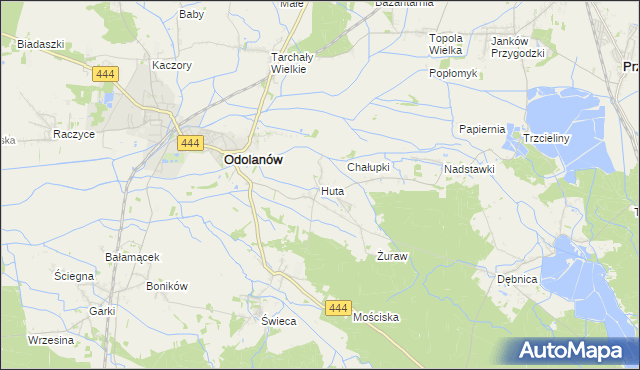 mapa Huta gmina Odolanów, Huta gmina Odolanów na mapie Targeo