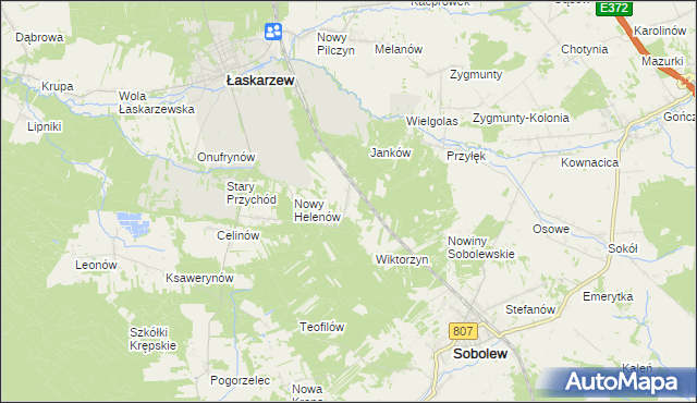 mapa Leokadia, Leokadia na mapie Targeo