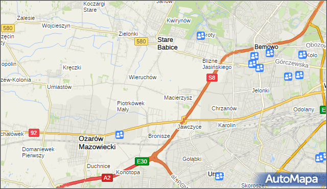 mapa Macierzysz, Macierzysz na mapie Targeo