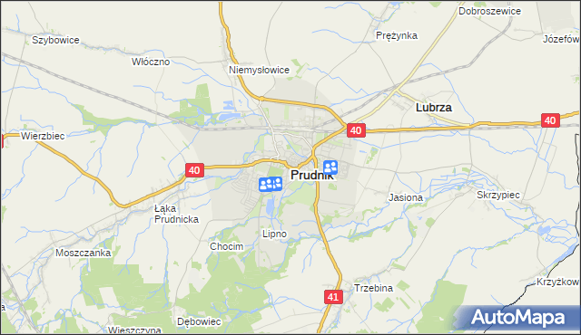 mapa Prudnik, Prudnik na mapie Targeo