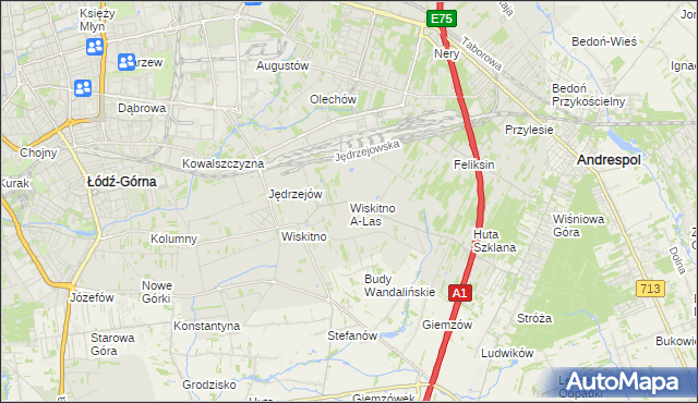 mapa Wiskitno A-Las, Wiskitno A-Las na mapie Targeo