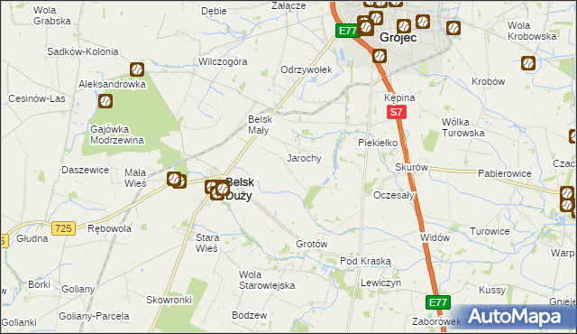 mapa Anielin gmina Belsk Duży, Anielin gmina Belsk Duży na mapie Targeo