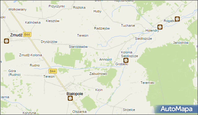 mapa Annopol gmina Żmudź, Annopol gmina Żmudź na mapie Targeo