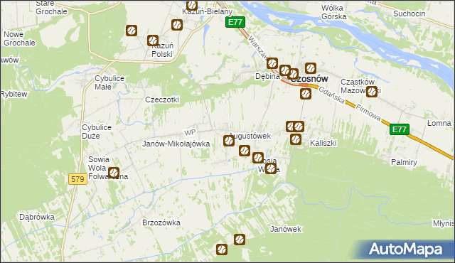 mapa Augustówek, Augustówek na mapie Targeo