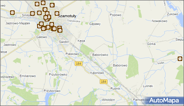 mapa Baborówko, Baborówko na mapie Targeo