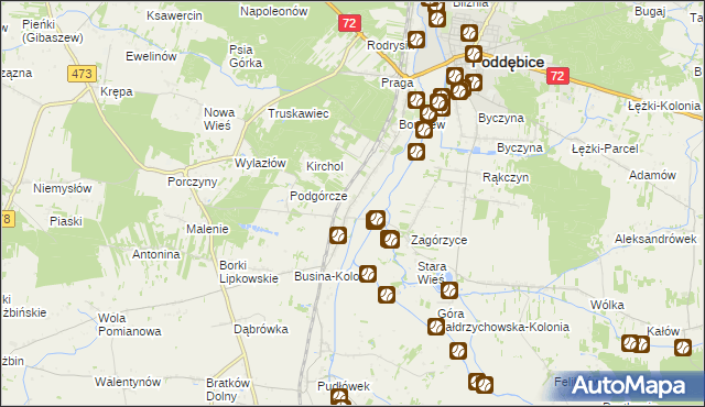 mapa Bałdrzychów, Bałdrzychów na mapie Targeo