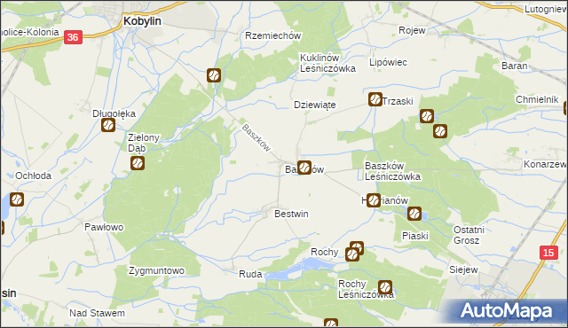 mapa Baszków, Baszków na mapie Targeo